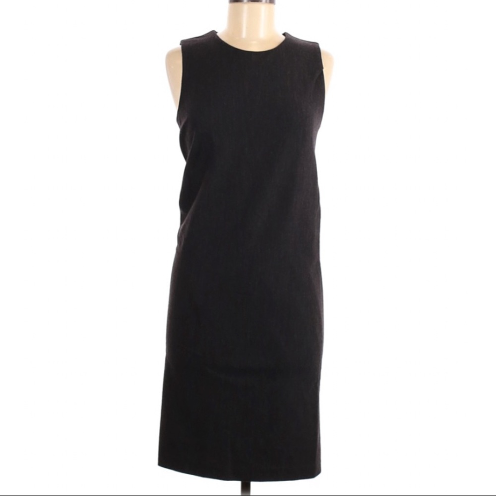 Halston Heritage Sheath Sleeveless Wool Dress